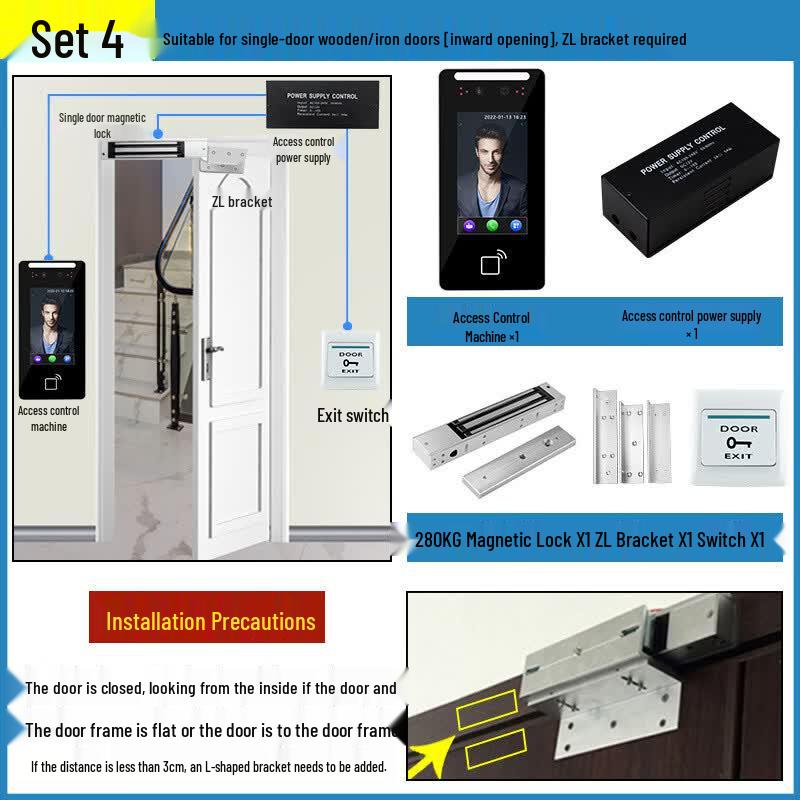 

Dynamic Facial Recognition Access Control System CN plug (adapter included)