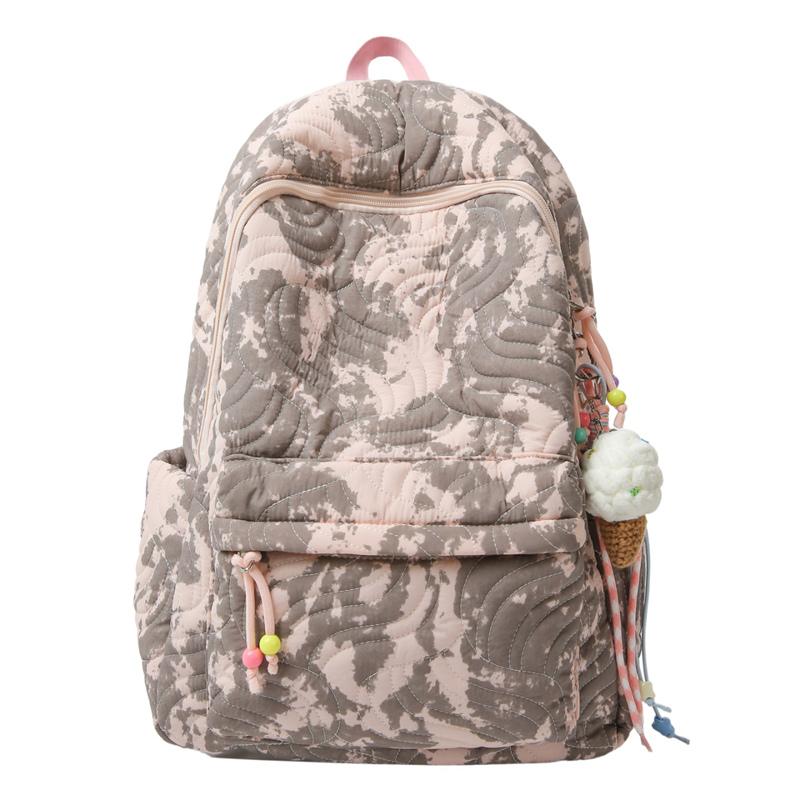 

Women s Printed Backpack High School High School Students Large Capacity Backpack розовый