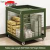JINGRUIDA Mobile Mesh Storage Cart