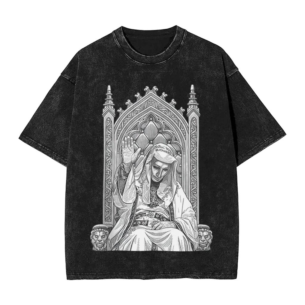 Silver Mask King Baldwin Meme T-Shirt Harajuku T Shirts Short Sleeve Vintage Tops Summer Casual O Neck Oversized Tees