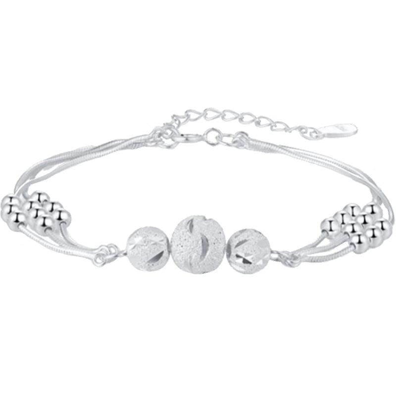 ALLOVE Three Lives Three Worlds Pure Silver Bracelet for Women