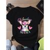 Whimsical Chihuahua Illustration Summer Women's T-Shirt Comfortable Casual Loose Short Sleeve Y2K T-Shirt Tops Vintage Clothes