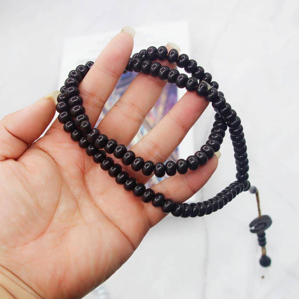 Middle East Saudi Star & Moon Prayer Beads - 99-Bead Car Hanging & Handheld Bracelet.