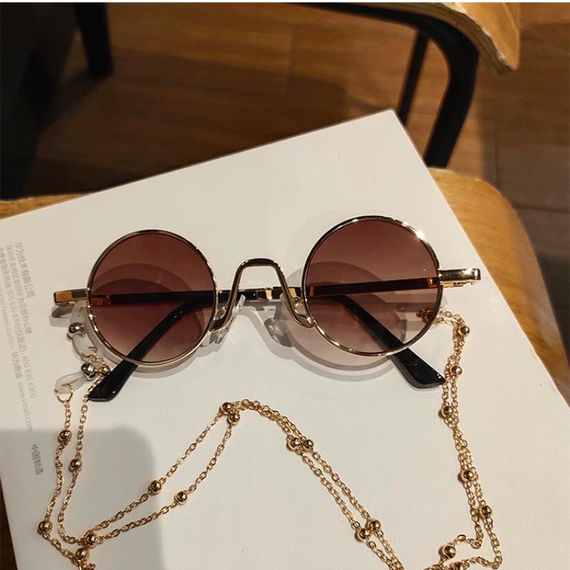 Colorful Round Punk Sunglasses Woman Brand Designer Metal Frame Sun Glasses For Man and Woman Driving Outdoor UV400 Eyewear