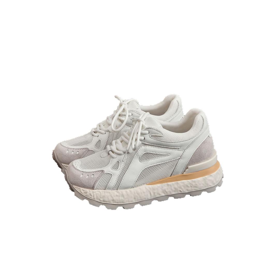 Small CM inner height-increasing women's shoes autumn retro mesh platform casual sports shoes Forrest Gump training shoes