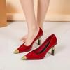 Mode Lippenstift Seltsame High Heel Pumps Für Weibliche Frauen 2025 Spitzschuh Slipper Flach Lackleder Handgefertigt Elegant Kleiderschuhe