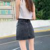2022 High Waist A-Line Denim Skirt: Trendy Summer Hip Skirt for Women and Students
