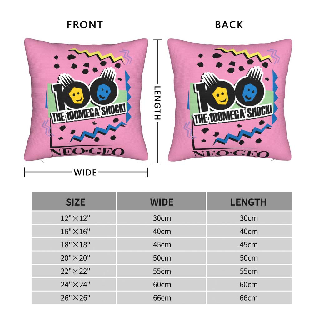 Neo Geo 100Mega Shock Pillowcase Soft Polyester Cushion Cover Decor Throw Pillow Case Cover Home Zipper 18''