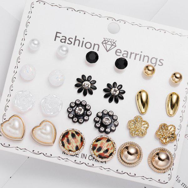 

Элегантный комплект серег из сплава циркония - 12 пар для женщин