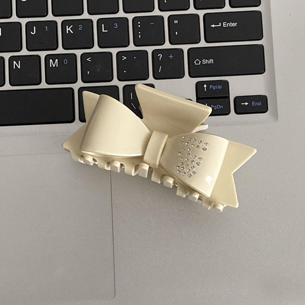 Rhinestone Acetate Shark Clip Elegant Small Hair Clip Ins Bowknot Hair Claw Daily