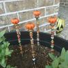 DIY Garden Metal Stake Sets Garden Potted Plant Bead Pumpkin Decorations for Outdoor Festival Gift-making and Creative Handicraft Projects