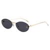 Fashion Brand Rimless Design Sunglasses Female Oval Retro Small Size Metal Suneyeglass Outdoors Casual Vacation UV400