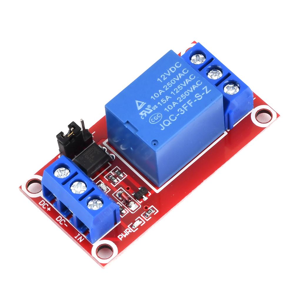 1-Kanal-Relaismodul mit Optokoppler-Unterstützung High- und Low-Level-Trigger Stromversorgungsmodul für Arduino 5V 9V 12V 24V