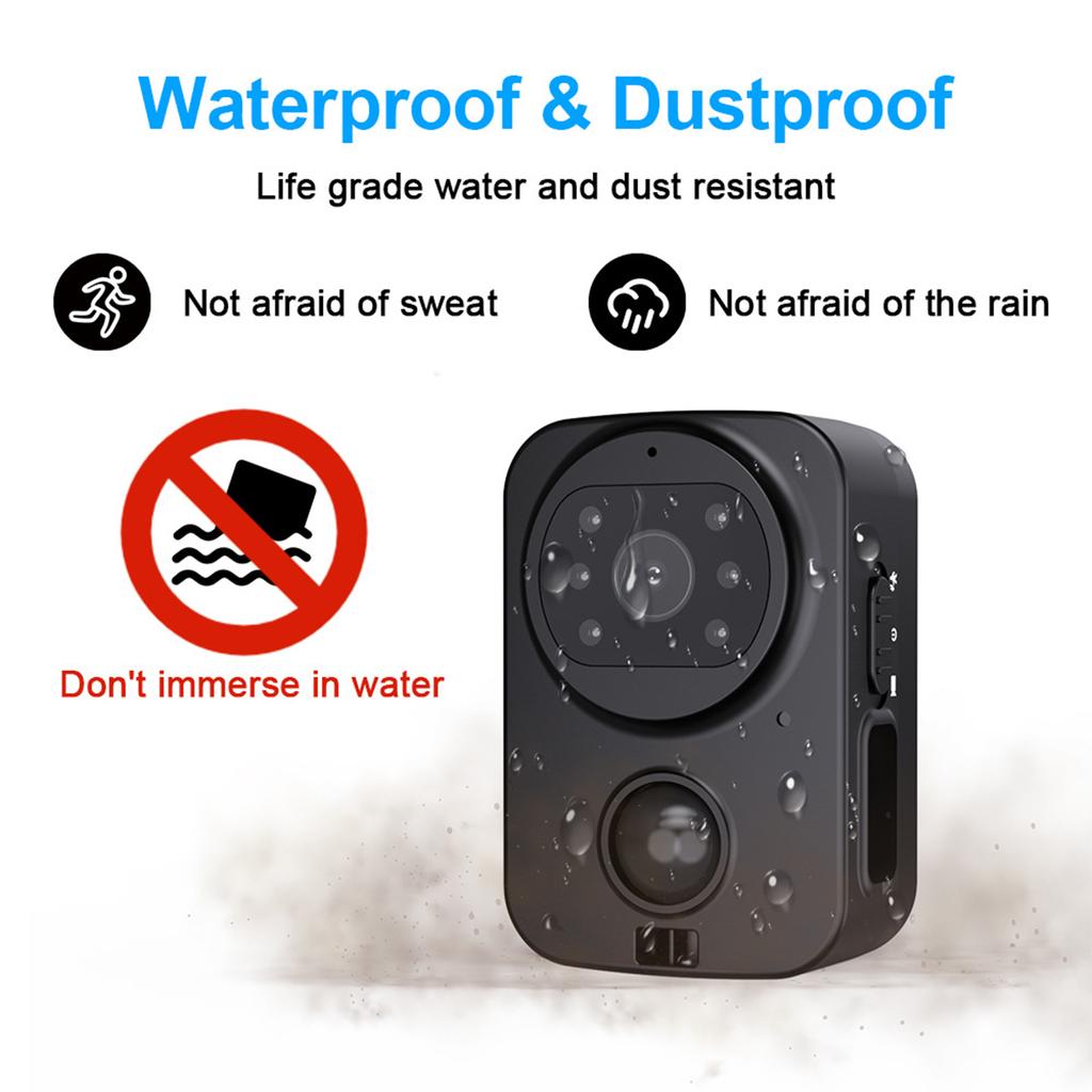 Waterproof Camera Back Clip Plug-in Pocket Camera Outdoor Sports Photography HD 9H Field Recorder