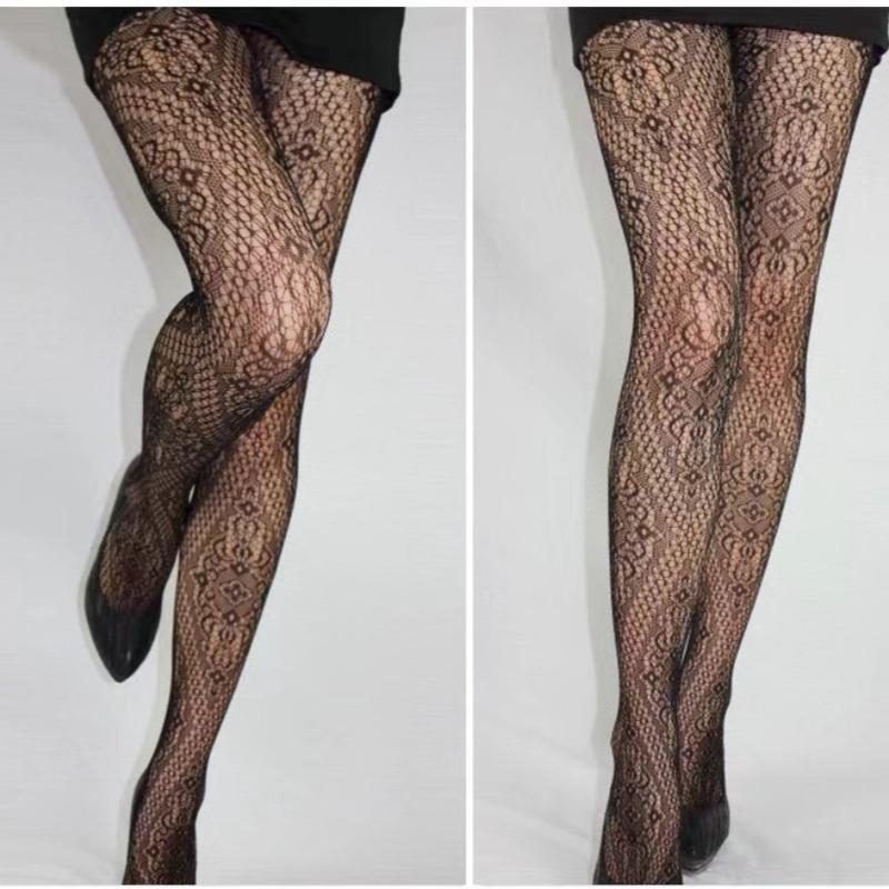 Jacquard Rose Flower Fishnet Stockings Sexy Stocking Seamless  Pantyhose Lady Tights Girl Body