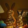 Osterhase Nachtlicht Heimdekorationen Schmuckstück Holz Osterparty Dekoration Leuchtendes Nachtlicht Holzarbeiten Neujahr
