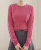 Keulleiseu 100% Wool Round Neck Knit Sweater_Light Purple