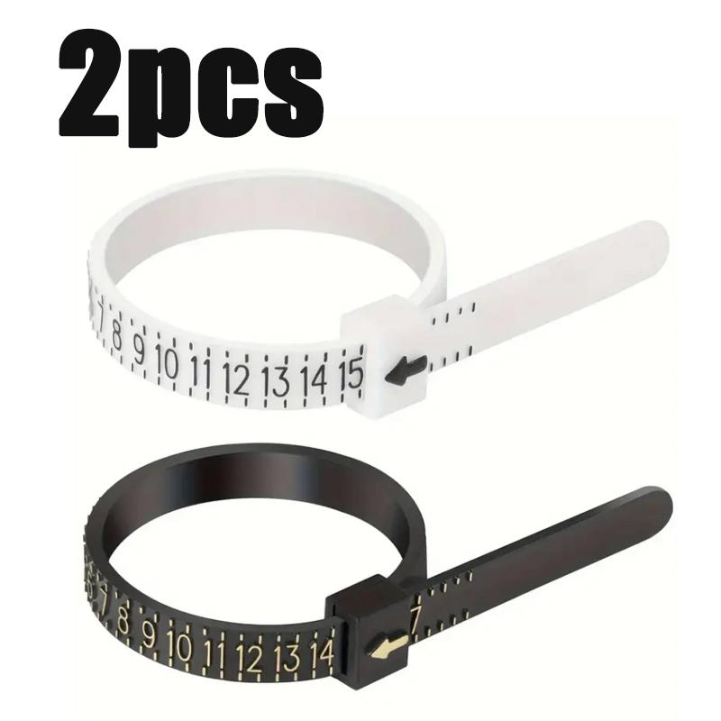 1/2 szt. Przyrządy do mierzenia rozmiaru pierścionka Męskie Damskie Miernik rozmiaru pierścionka Dokładny pomiar Taśma do mierzenia pierścionka Akcesoria do pierścionków Jubilerskie Narzędzia do pomiaru