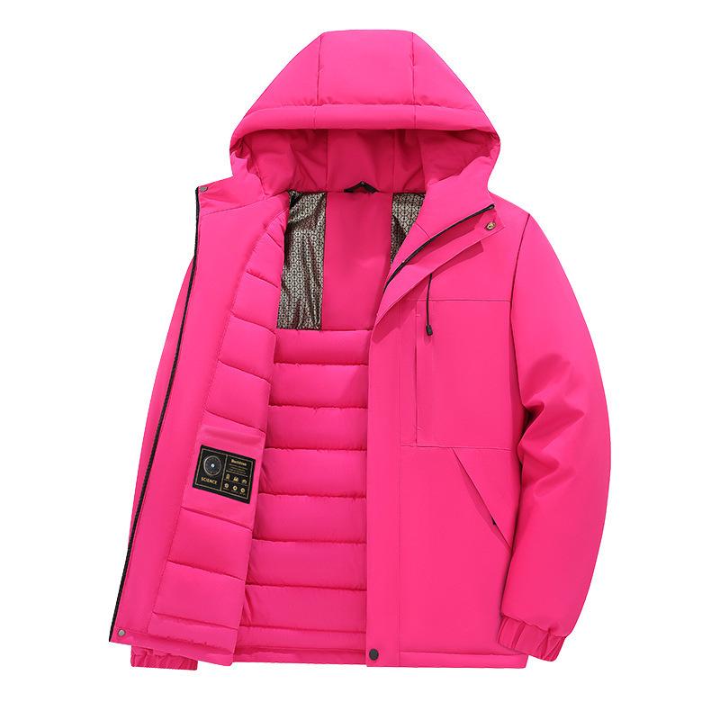 Couple Thickened Cotton-padded Jacket Graphene Hooded Thermal Cotton-padded Jacket Outdoor Casual Waterproof and Windproof Cotton-padded Jacket