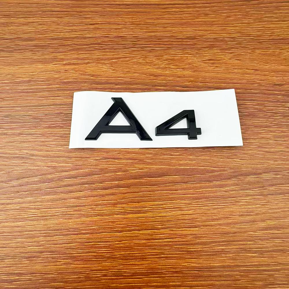 2026 Hot ABS 4-Ring Logo Glossy Black Car Emblem Front Grill Rear Trunk For Qwer114 A4 2018-2023 Quarrto Sline Badge Sticker Accessories