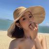 Solid Color Sunscreen Sun Hat Wide Brim Hiking Bucket Hat Casual Women Fisherman Hat  Summer