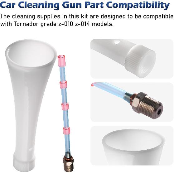 Car Cleaning Gun Cone for Tornador Replacement Parts Cone Air Blow Out Tool, White Plastic (Cleaning Gun Cone(1))