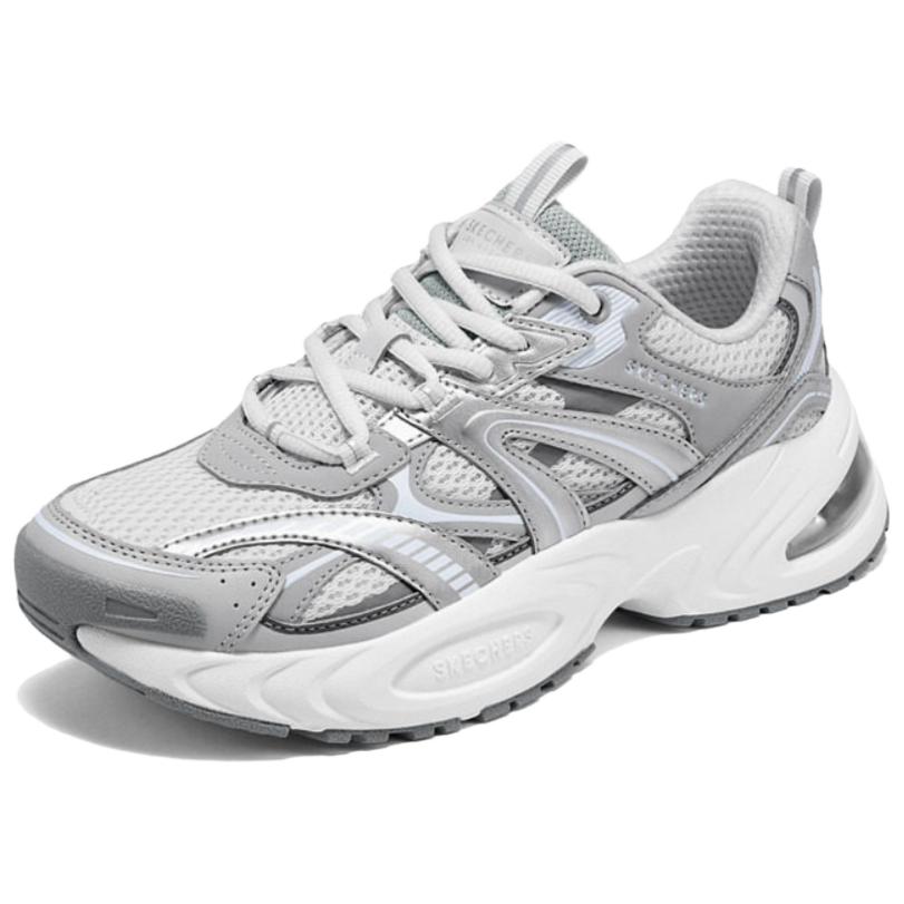 Skechers Uno Ryze Moon Shoes Seconda Generazione Ammortizzazione ad Aria Scarpe Panda Moda Comode Suola Spessa Sportive Basse Scarpe da Papà Sneakers da Donna 177606-LTGY