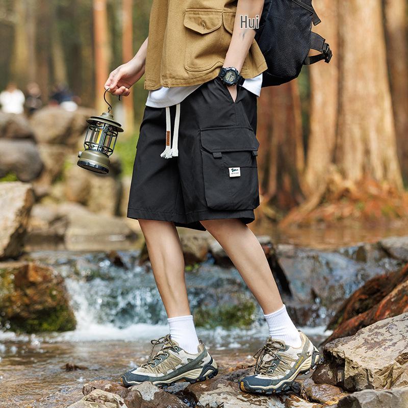 

Мужские шорты карго быстросохнущей серии Mountain: Дышащий, Износостойкий, с Большими Карманами - Идеально подходит для Пеших Прогулок и Активного Отдыха M чёрный