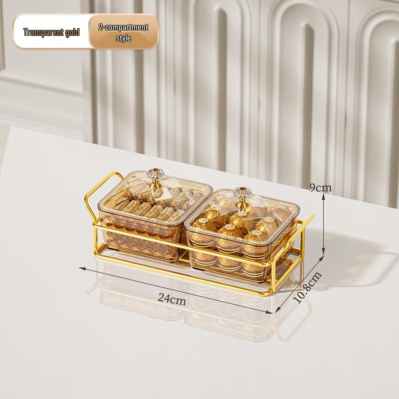 Light Luxury Transparent Partitioned Snack Box