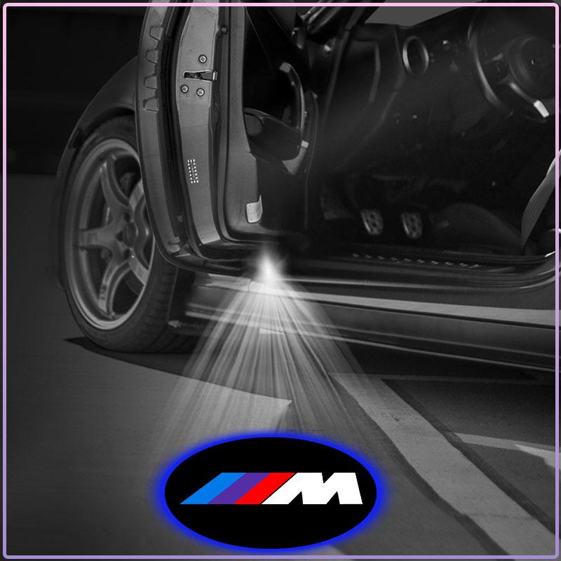 2Pcs Auto LED Door Welcome Projector Lights Wireless Ghost Shadow Logo Step Light For BMW M E34 E36 E60 E90 E46 E39 E70 F10 F20 F30 X5 X6 X1 M3 M5 M6