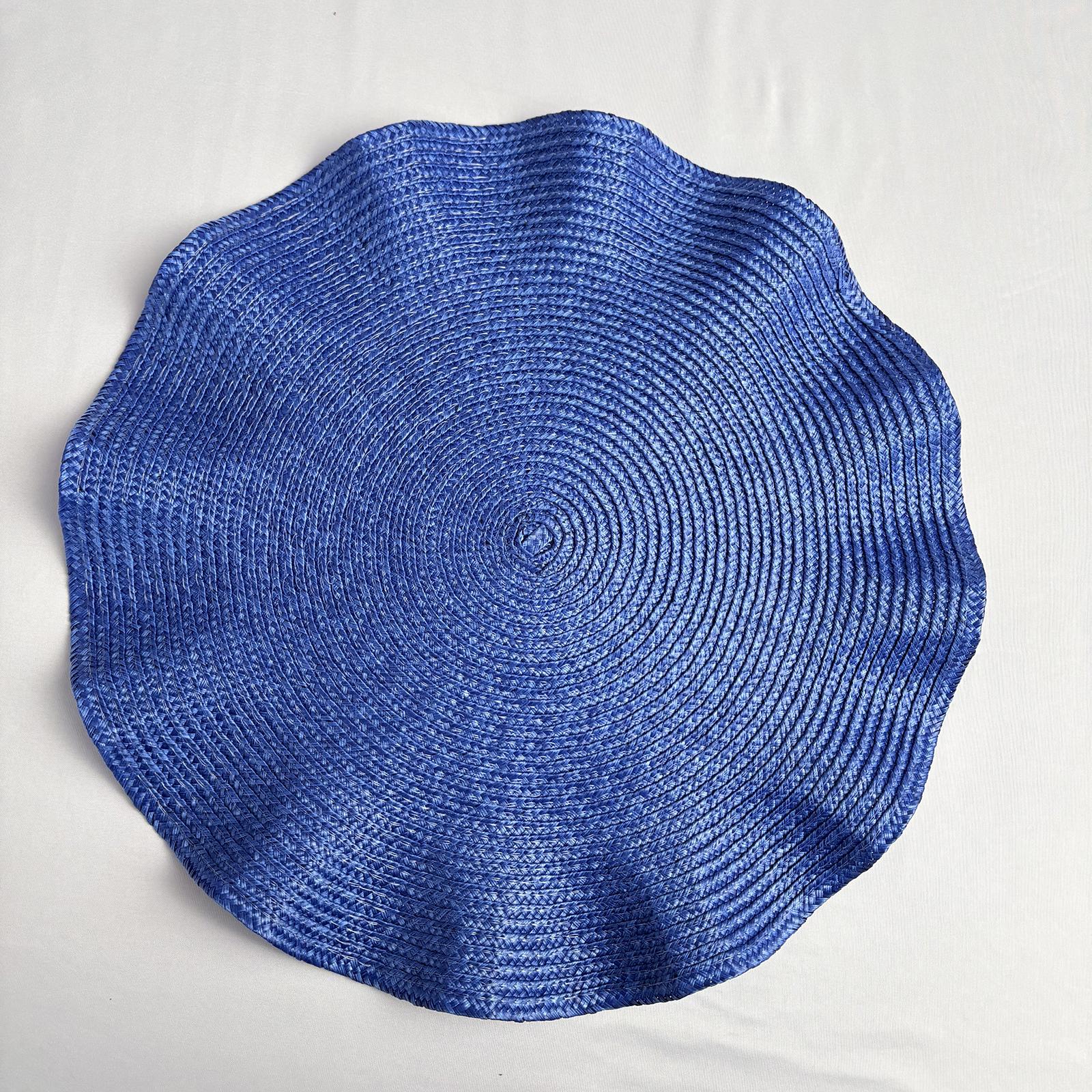 

Набор из 6 круглых плейсматов однотонного цвета с оборками, плетеных, моющихся, настольных салфеток для обеденного стола, термостойких, нескользящих, кухонных аксессуаров 6PCS-38cm