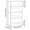 Bookshelf Smoked Oak 80 x 31 x 137.5 cm Engineered Wood