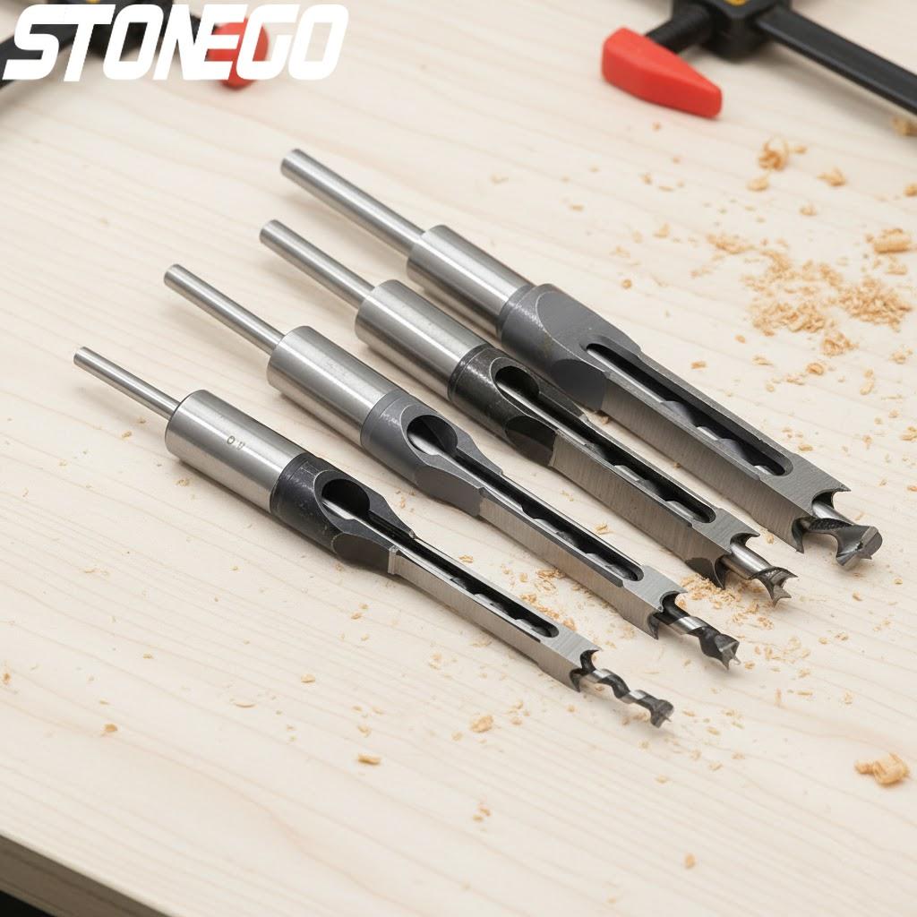 Square Hole Drill Bit Angle Hole Opener Woodworking Drill Bits Set High Speed Steel Hole Saw Cutter Tool