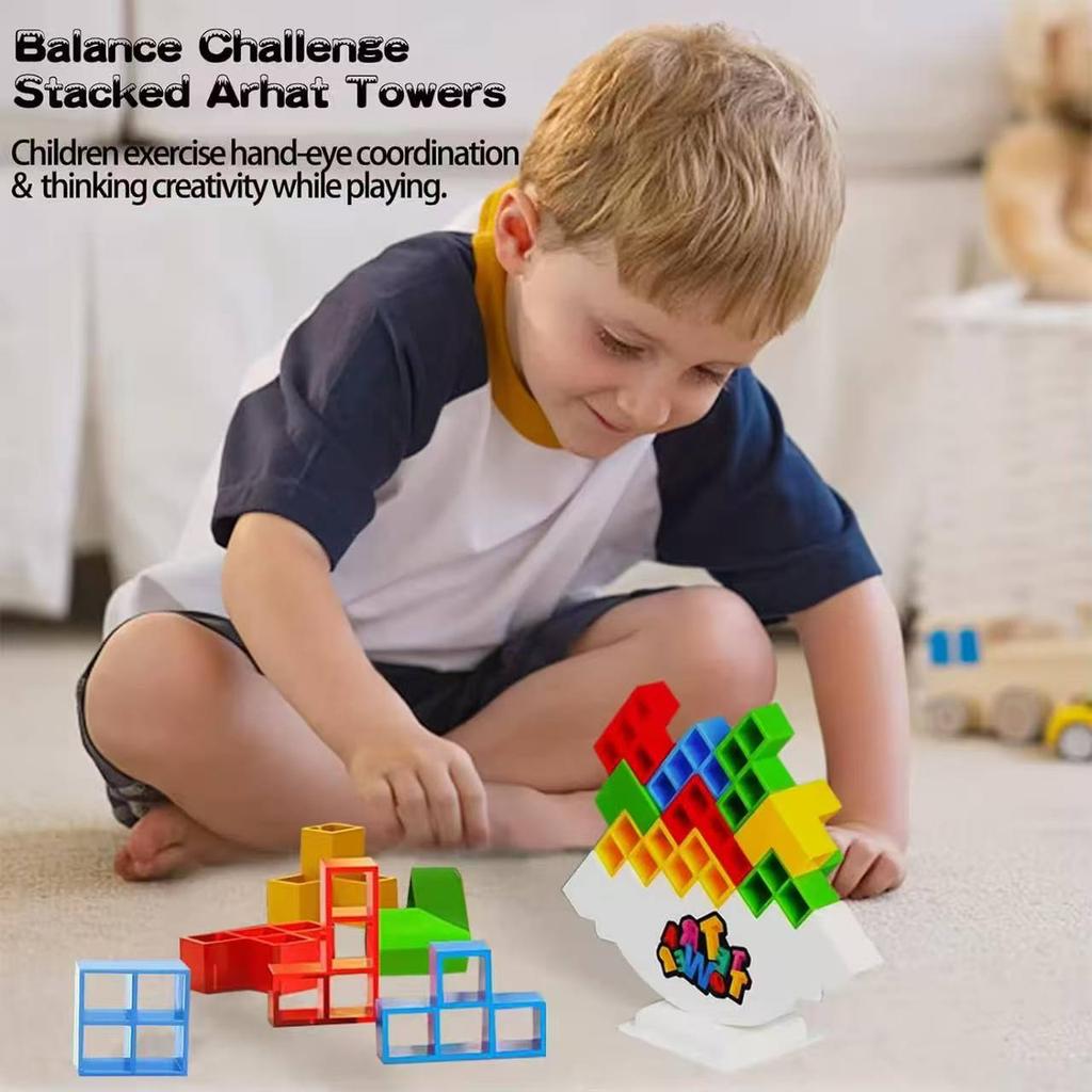 Non-Toxic Tetris Tower Balancing Stacking Toys Children Blocks Balance Tower Board Game Smart Balance Stacking Kids Toys