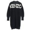 KENZO Long sleeve V-neck knit one piece XS Navy system Women Used