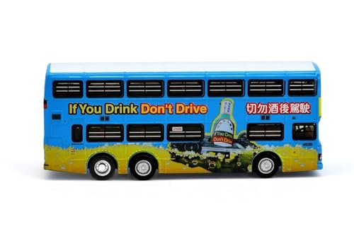 Tiny City 1/110 Dennis Dragon KMB 11m Zero Accidents (33A) "Zero Accidents on the Road, Love for Hong Kong People" Double-Decker Bus Diecast Model Car