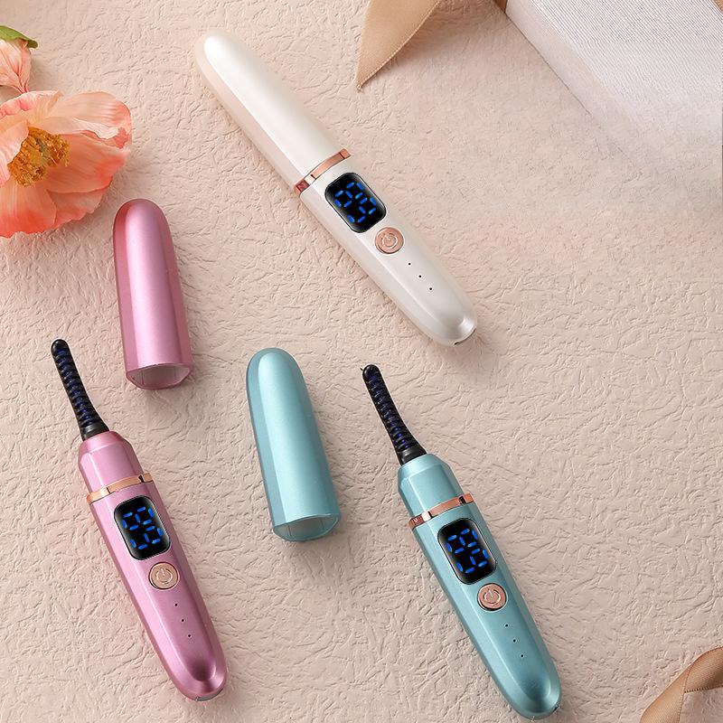 New Electric Eyelash Curler Heated Eyelash Curler with Power Display Long-lasting Setting Eyelash Curler