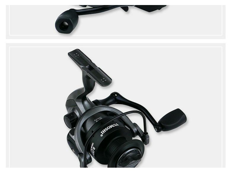 YUMOSHI Metal Spool Spinning Reel for Raft, Sea, Rock Fishing, and Lure Fishing with Metal Handle.