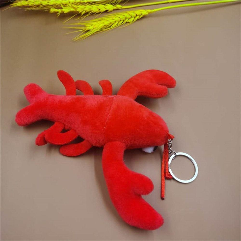 Car Key Accessories Crayfish Pendant Prop Keyring Bag Pendant Stuffed Keychain Plush Toy Keychains