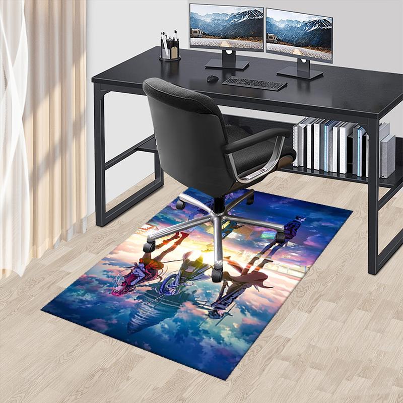 

1pc Anime Cartoon Design Office Chair Mat - Gift for Fans of The Irregular at Magic High School - Non-Slip Carpet Suitable for Home Decor, Living Ro 60cm by 90cm