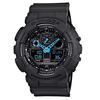 CASIO G-SHOCK Men's BIG CASE Analog Digital Black X Blue 20 ATM Water Resistance Overseas Model GA-100C-8A Watch