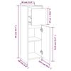 Schlichter Badezimmerschrank mit 1 Tür, 2 Ablagefächern und 1 Schublade, geeignet für verschiedene Räumlichkeiten, 30x30x95 cm