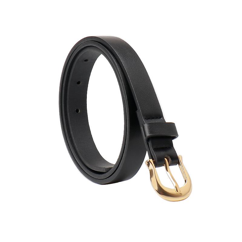 Ceinture plate à boucle ardillon pour femme, couleur bonbon, simple, décorée de vent, pour jeans