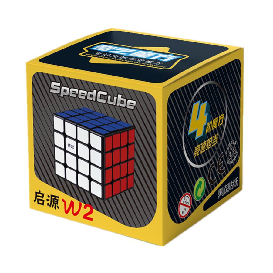 Qiyi S3 4x4 Stickerless Magic Cube 59mm Size Qiyi W2 4x4 Black Sticker Magic Cube 60mm Size Professional Cubo Magico Puzzle Toys