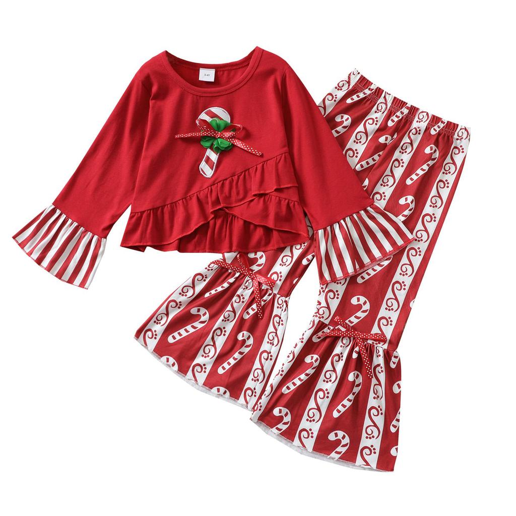 2Pcs Toddler Girls Christmas Outfits 