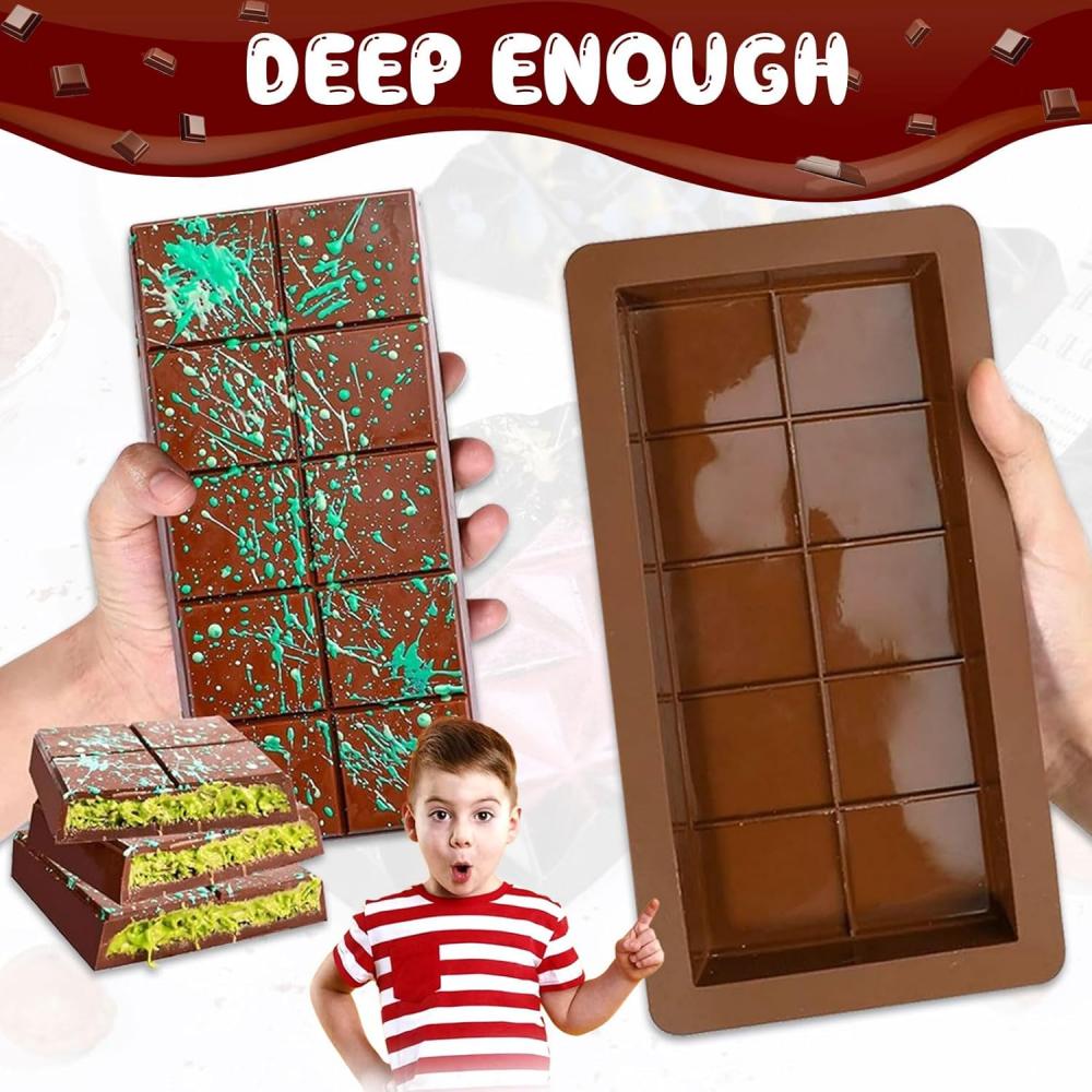 Silicone molds, chocolate tray molds, spatula non-stick silicone chocolate molds, reusable molds, home chocolate/waffles/nuts