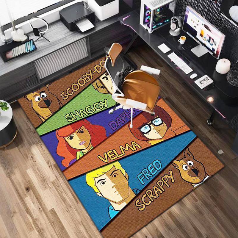 Halloween cartoon comedy adventure movie Scooby-Doo carpet is suitable for living room and bedroom doormats office balcony decorative carpet V14