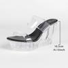 10.5cm Euro Transparent Chunky Heel Slippers Rhinestone Platform Summer Shoes Sexy Fairy Women Footwear LFD-1108WG-Q5