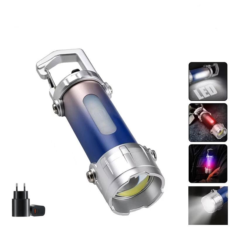 Portable MINI LED COB Handheld Flashlights High Brightness Keychain Work Lamp Emergency Work Lamp For Outdoor Camping Walking
