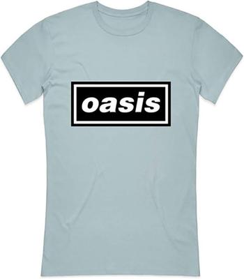 Camiseta Azul Claro Auténtica de la Banda Oasis para Jóvenes S-2XL Nueva Camiseta Unisex